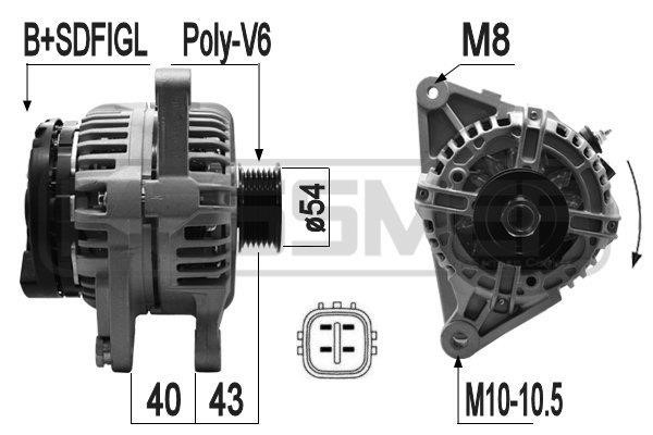 Era 210569A Alternator 210569A