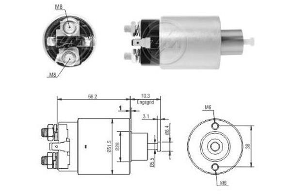 Era 3995 Solenoid switch, starter 3995