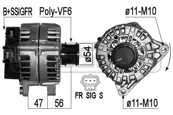 Era 209315 Alternator 209315