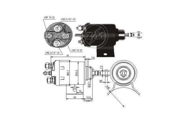 Era ZM509 Solenoid switch, starter ZM509