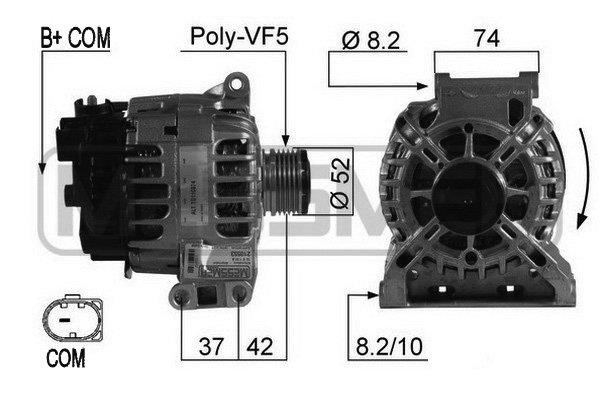 Alternator Mercedes A-Class: 210553A Era Alternator