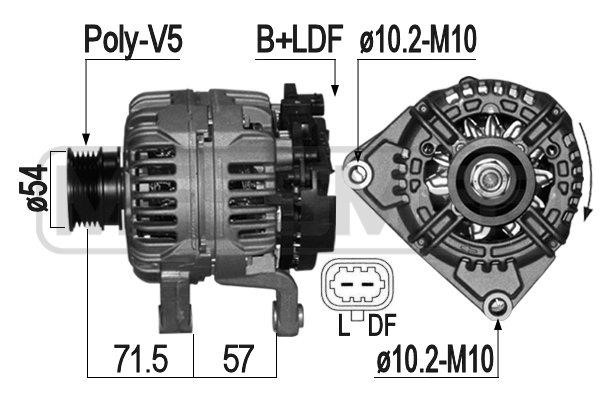 Era 209081A Alternator 209081A