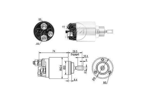 Era 6381 Solenoid switch, starter 6381