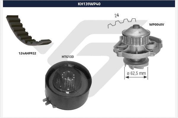 Hutchinson KH 139WP40 TIMING BELT KIT WITH WATER PUMP KH139WP40 KH139WP40 Hutchinson TIMING BELT KIT WITH WATER PUMP