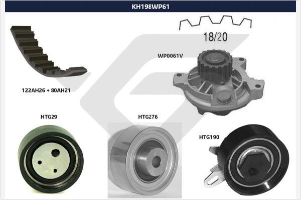  KH 198WP61 TIMING BELT KIT WITH WATER PUMP KH198WP61