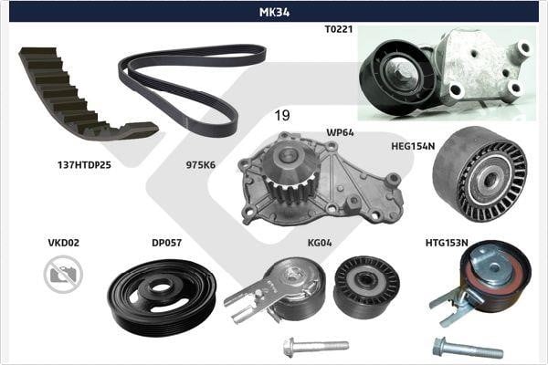 Hutchinson MK34 Drive belt kit MK34