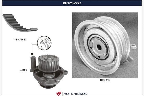  KH 125WP73 TIMING BELT KIT WITH WATER PUMP KH125WP73