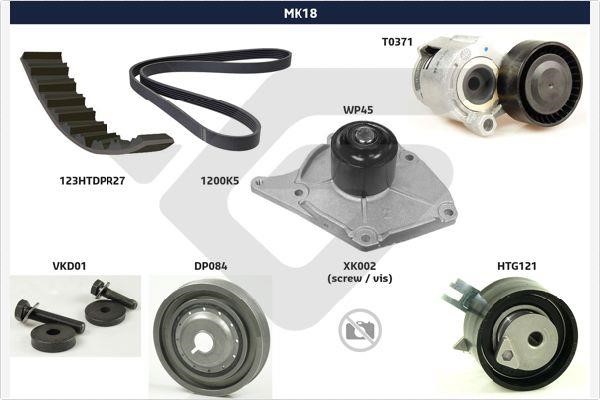 Hutchinson MK18 Drive belt kit MK18