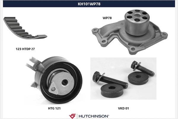  KH 101WP78 TIMING BELT KIT WITH WATER PUMP KH101WP78
