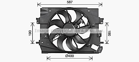 AVA RT7662 Fan, radiator RT7662