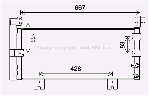 Aircon condenser Lexus: TO5728D AVA AC Condenser