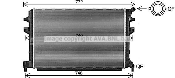 AVA VN2383 Radiator, engine cooling VN2383