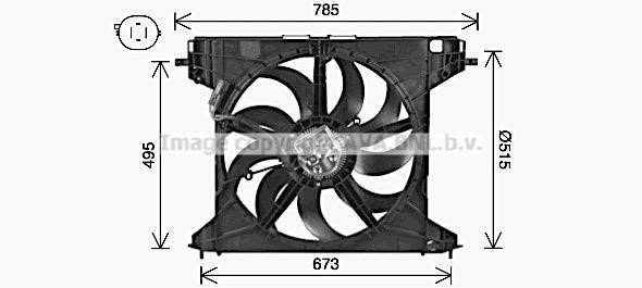 AVA AL7528 Fan, radiator AL7528