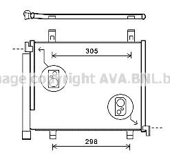 Air conditioner condenser Volkswagen UP: VNA5327D AVA Condenser, air conditioning