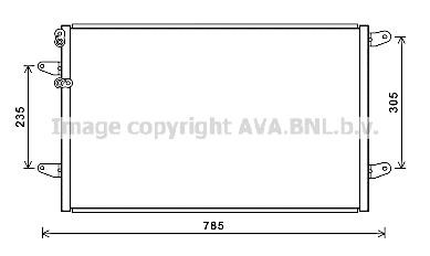 Air conditioner condenser Volkswagen Phaeton: VN5379 AVA AC Condenser