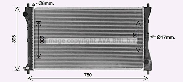 AVA SZ2157 Radiator, engine cooling SZ2157