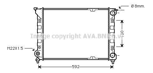 AVA VN2085 Radiator, engine cooling VN2085