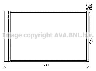 Air conditioner condenser Porsche Cayenne: VN5334D AVA Condenser, air conditioning