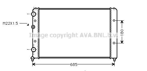 AVA VN2115 Radiator, engine cooling VN2115