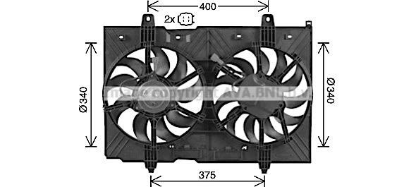 AVA DN7539 Fan, radiator DN7539