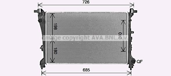 AVA FT2472 Radiator, engine cooling FT2472