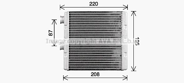 AVA HD6329 Heat Exchanger, interior heating HD6329