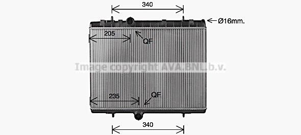 AVA CN2334 Radiator, engine cooling CN2334