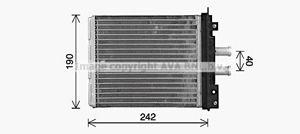 AVA LA6037 Heat Exchanger, interior heating LA6037