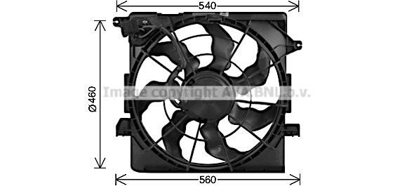 AVA KA7548 Fan, radiator KA7548