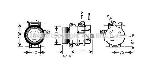 AVA AUAK188 Compressor, air conditioning AUAK188 AUAK188 AVA Compressor, air conditioning