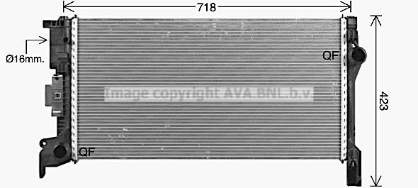 AVA VO2307 Radiator, engine cooling VO2307