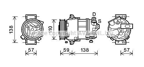 AVA ALAK133 Compressor, air conditioning ALAK133 ALAK133 AVA Compressor, air conditioning
