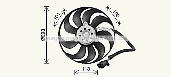 AVA VN7546 Fan, radiator VN7546