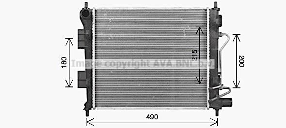 AVA HY2589 Radiator, engine cooling HY2589