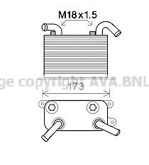 AVA VN3310 Oil Cooler, automatic transmission VN3310