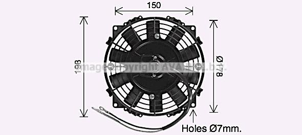 AVA UV7504 Fan, radiator UV7504