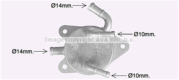 AVA TO3755 Oil Cooler, automatic transmission TO3755