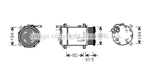 AVA VNAK167 Compressor, air conditioning VNAK167 VNAK167 AVA Compressor, air conditioning