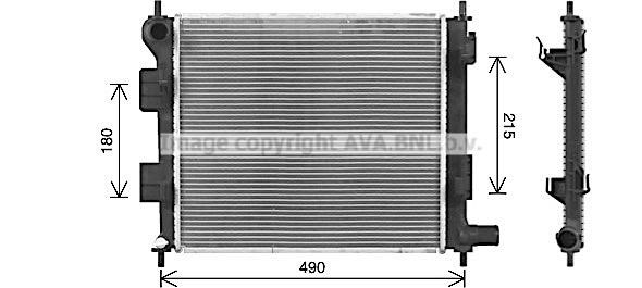 AVA HY2578 Radiator, engine cooling HY2578