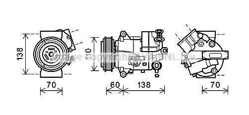 AVA OLAK616 Compressor, air conditioning OLAK616 OLAK616 AVA Compressor, air conditioning