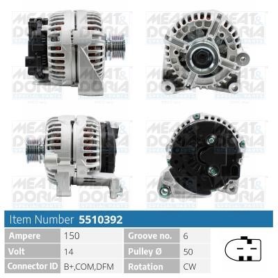 Alternator BMW Z4: 5510392 Meat&Doria Alternator