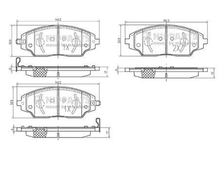 Nipparts N3600918 Brake Pad Set, disc brake N3600918