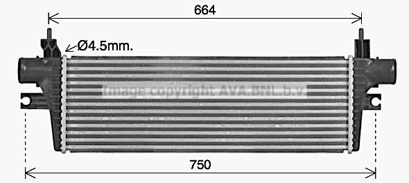 AVA TO4774 Intercooler, charger TO4774