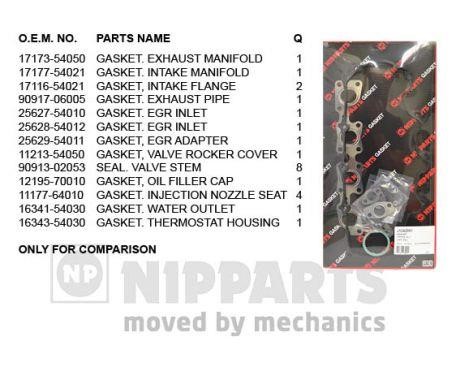 Nipparts J1242061 Gasket Set, cylinder head J1242061