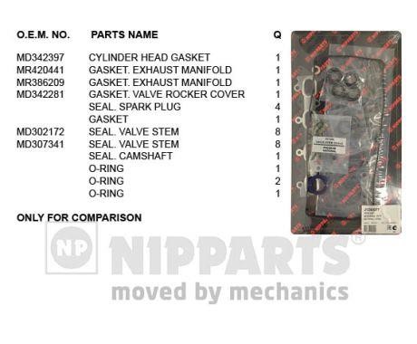 Nipparts J1245077 Gasket Set, cylinder head J1245077