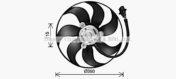 AVA VN7553 Fan, radiator VN7553