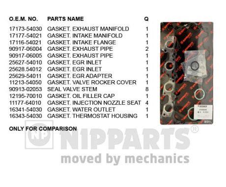 Nipparts J1242059 Gasket Set, cylinder head J1242059