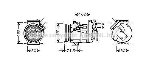 AVA RTAK393 Compressor, air conditioning RTAK393 RTAK393 AVA Compressor, air conditioning