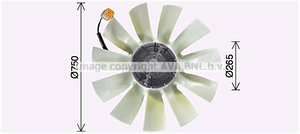 AVA SCF067 Fan, radiator SCF067