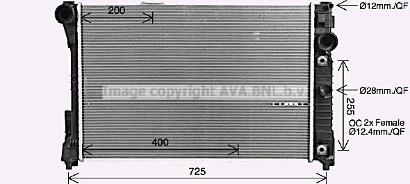 AVA MS2729 Radiator, engine cooling MS2729